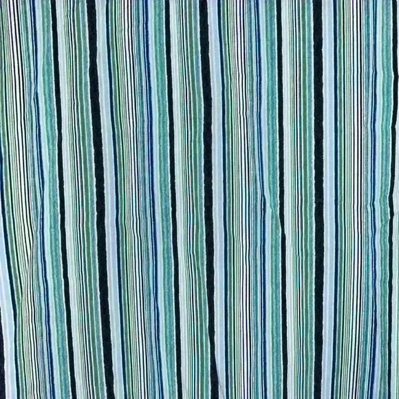 1X plus size Catherine's striped blouse plus blues greens flowy beachy - Picture 4 of 4